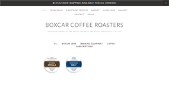 Desktop Screenshot of boxcarcoffeeroasters.com