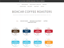 Tablet Screenshot of boxcarcoffeeroasters.com